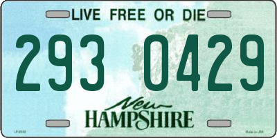 NH license plate 2930429