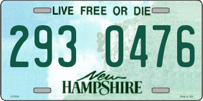 NH license plate 2930476