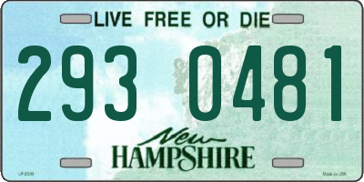 NH license plate 2930481