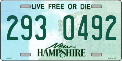 NH license plate 2930492