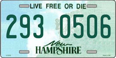 NH license plate 2930506