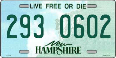 NH license plate 2930602