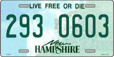 NH license plate 2930603