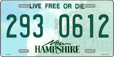 NH license plate 2930612