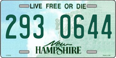 NH license plate 2930644