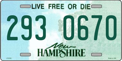 NH license plate 2930670