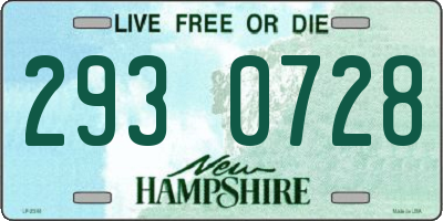 NH license plate 2930728