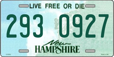 NH license plate 2930927