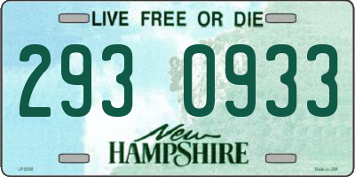 NH license plate 2930933