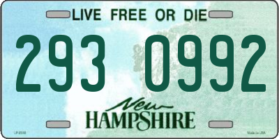 NH license plate 2930992