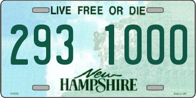 NH license plate 2931000