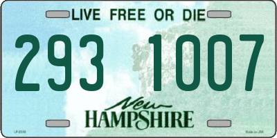 NH license plate 2931007