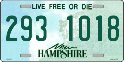 NH license plate 2931018