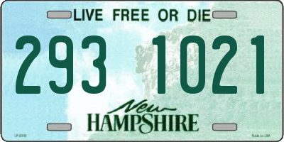 NH license plate 2931021