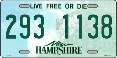 NH license plate 2931138