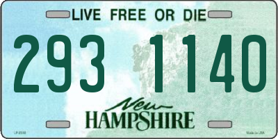 NH license plate 2931140