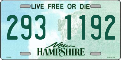 NH license plate 2931192