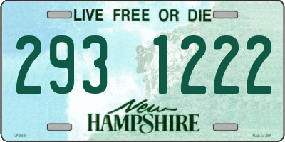 NH license plate 2931222