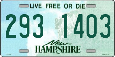 NH license plate 2931403