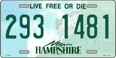 NH license plate 2931481