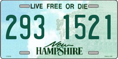 NH license plate 2931521