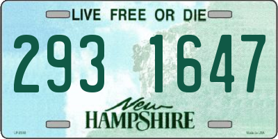 NH license plate 2931647