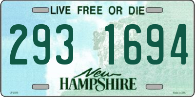 NH license plate 2931694