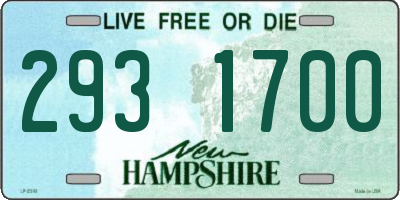 NH license plate 2931700