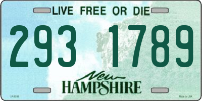 NH license plate 2931789