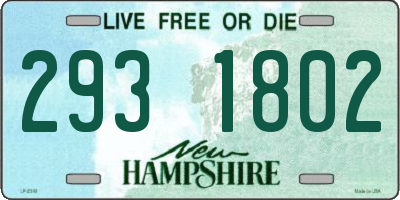 NH license plate 2931802