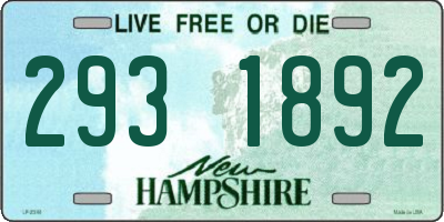 NH license plate 2931892