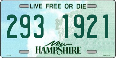 NH license plate 2931921
