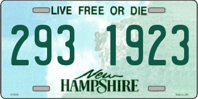NH license plate 2931923