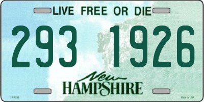NH license plate 2931926