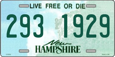 NH license plate 2931929