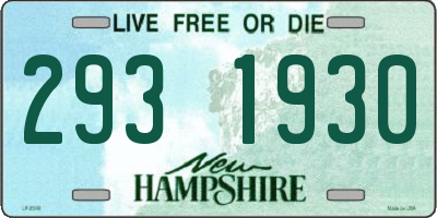 NH license plate 2931930