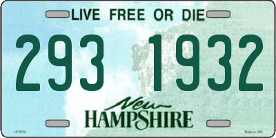 NH license plate 2931932
