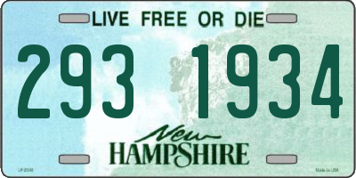 NH license plate 2931934