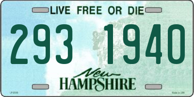 NH license plate 2931940