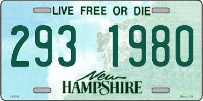 NH license plate 2931980
