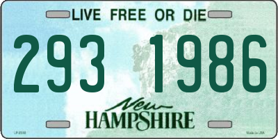 NH license plate 2931986