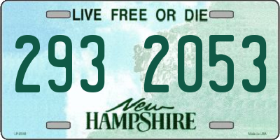 NH license plate 2932053