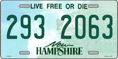 NH license plate 2932063