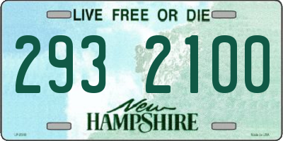 NH license plate 2932100