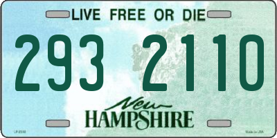 NH license plate 2932110