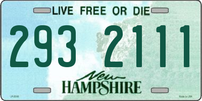 NH license plate 2932111