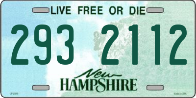 NH license plate 2932112
