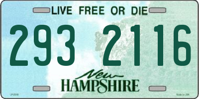 NH license plate 2932116