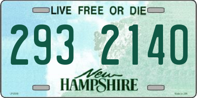 NH license plate 2932140