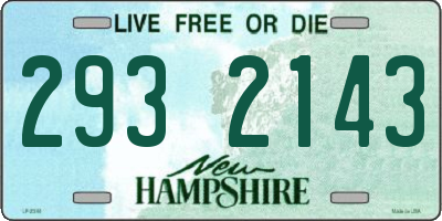 NH license plate 2932143